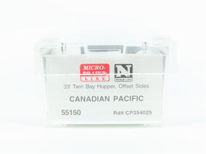 N Scale Micro-Trains MTL 55150 CP Canadian Pacific 2-Bay Open Hopper #354025