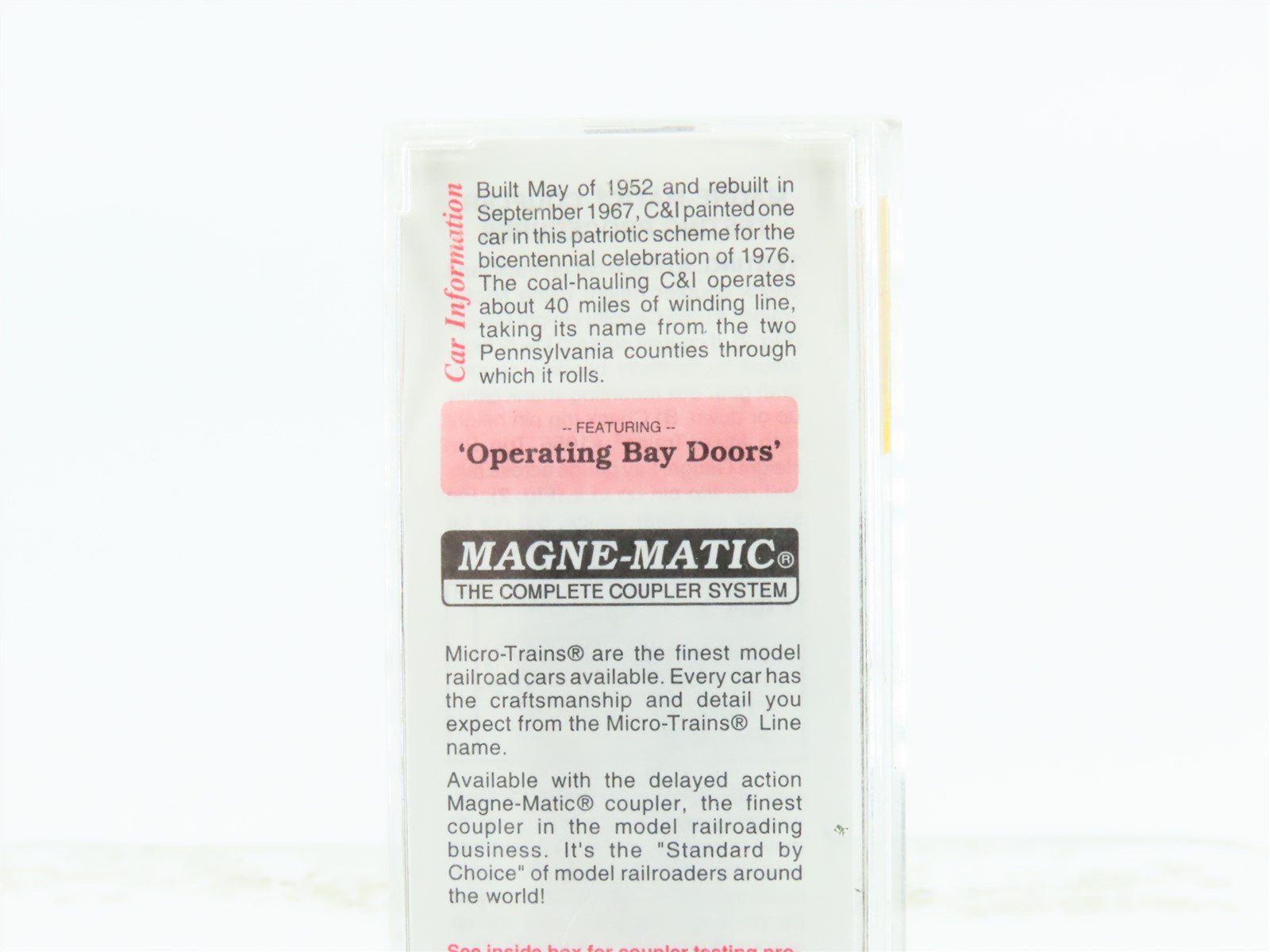 N Scale Micro-Trains MTL 55430 C&I Cambria & Indiana 2-Bay Open Hopper #1976