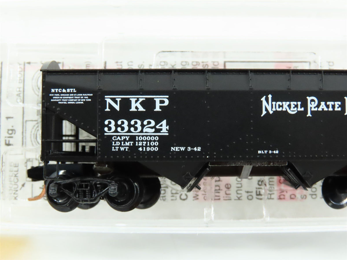 N Scale Micro-Trains MTL 87020 NKP Nickel Plate Road 2-Bay Hopper #33324