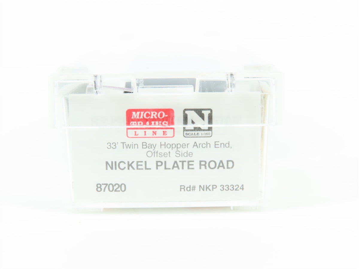 N Scale Micro-Trains MTL 87020 NKP Nickel Plate Road 2-Bay Hopper #33324