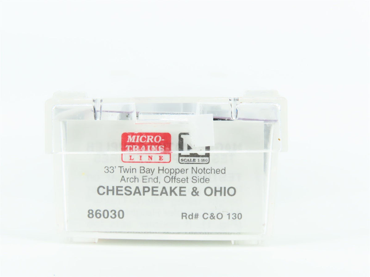 N Scale Micro-Trains MTL 86030 C&amp;O Chesapeake &amp; Ohio Railroad 2-Bay Hopper #130