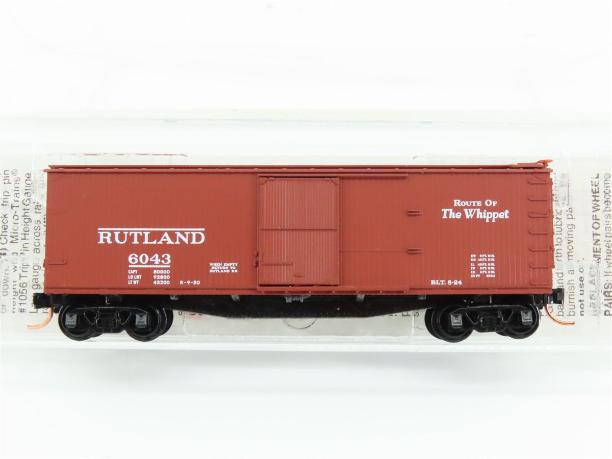 N Scale Micro-Trains MTL 39130 Rutland Route of the Whippet 40&#39; Box Car #6043