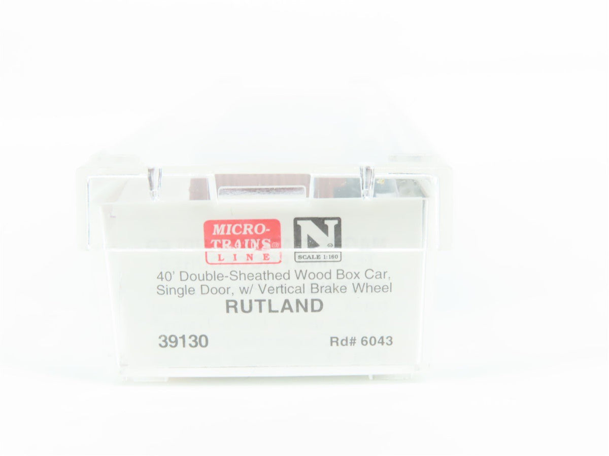 N Scale Micro-Trains MTL 39130 Rutland Route of the Whippet 40&#39; Box Car #6043