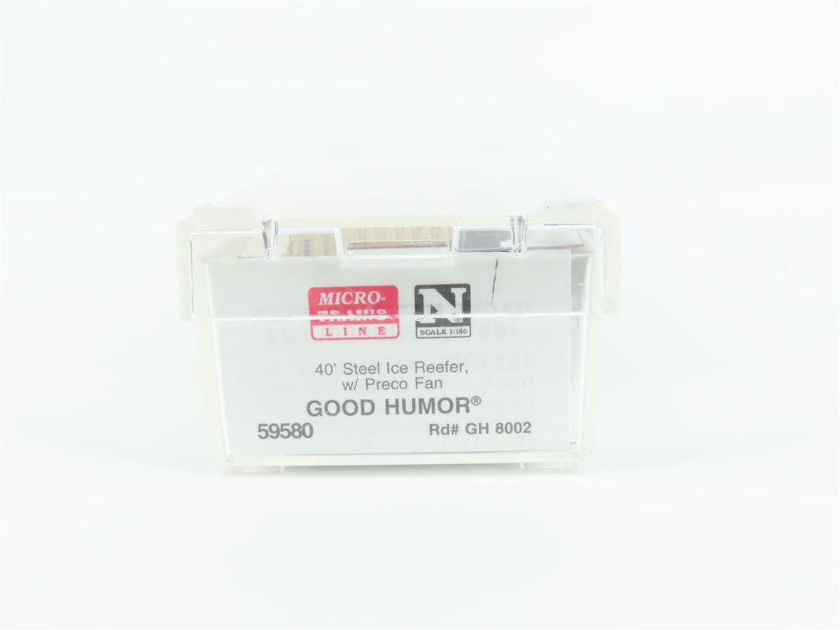 N Scale Micro-Trains MTL 59580 GH Good Humor 40&#39; Steel Ice Reefer #8002