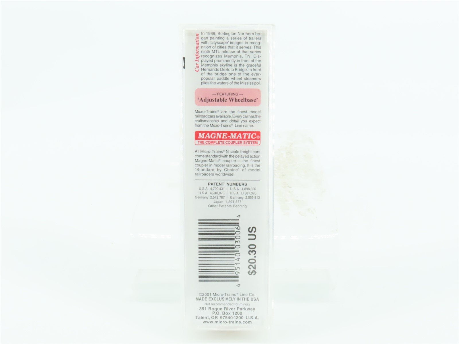 N Scale Micro-Trains MTL 67190 BN Intermodal Memphis 45' Trailer #237875