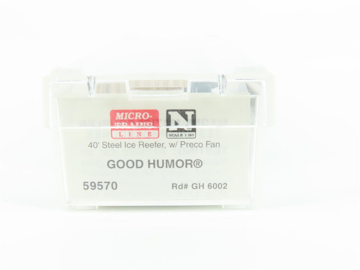 N Scale Micro-Trains MTL 59570 GH Good Humor 40&#39; Steel Ice Reefer #6002