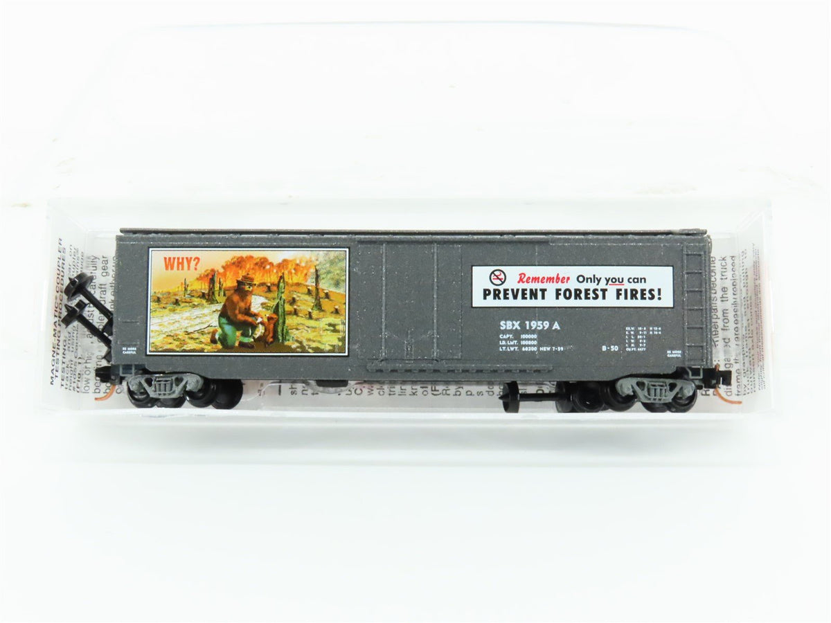 N Scale Micro-Trains MTL 03200402 SBX Smokey Bear Forest Fire 50&#39; Box Car #1959A