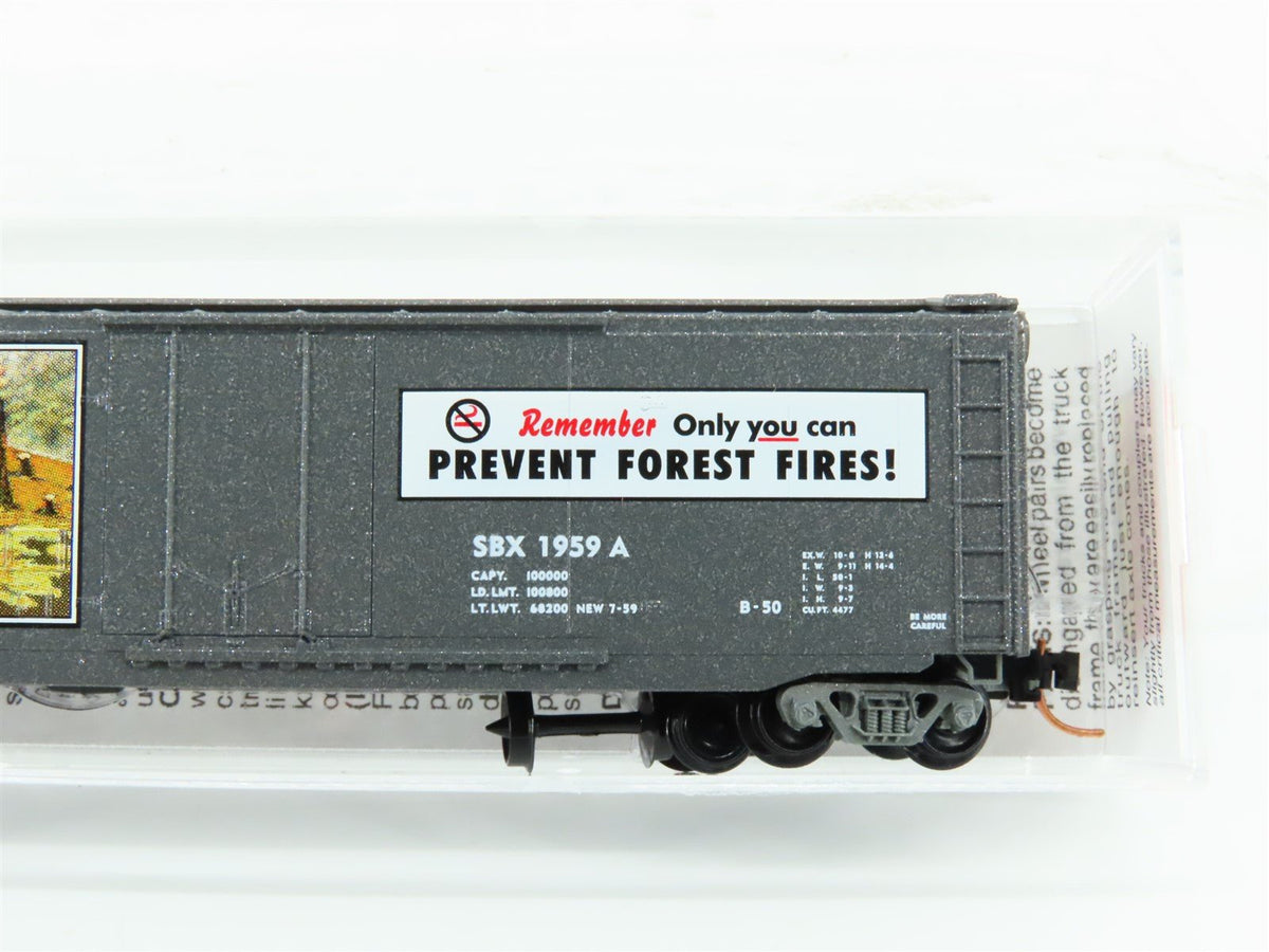 N Scale Micro-Trains MTL 03200402 SBX Smokey Bear Forest Fire 50&#39; Box Car #1959A