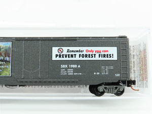 N Scale Micro-Trains MTL 03200404 SBX Smokey Bear Forest Fire 50' Box Car #1980A