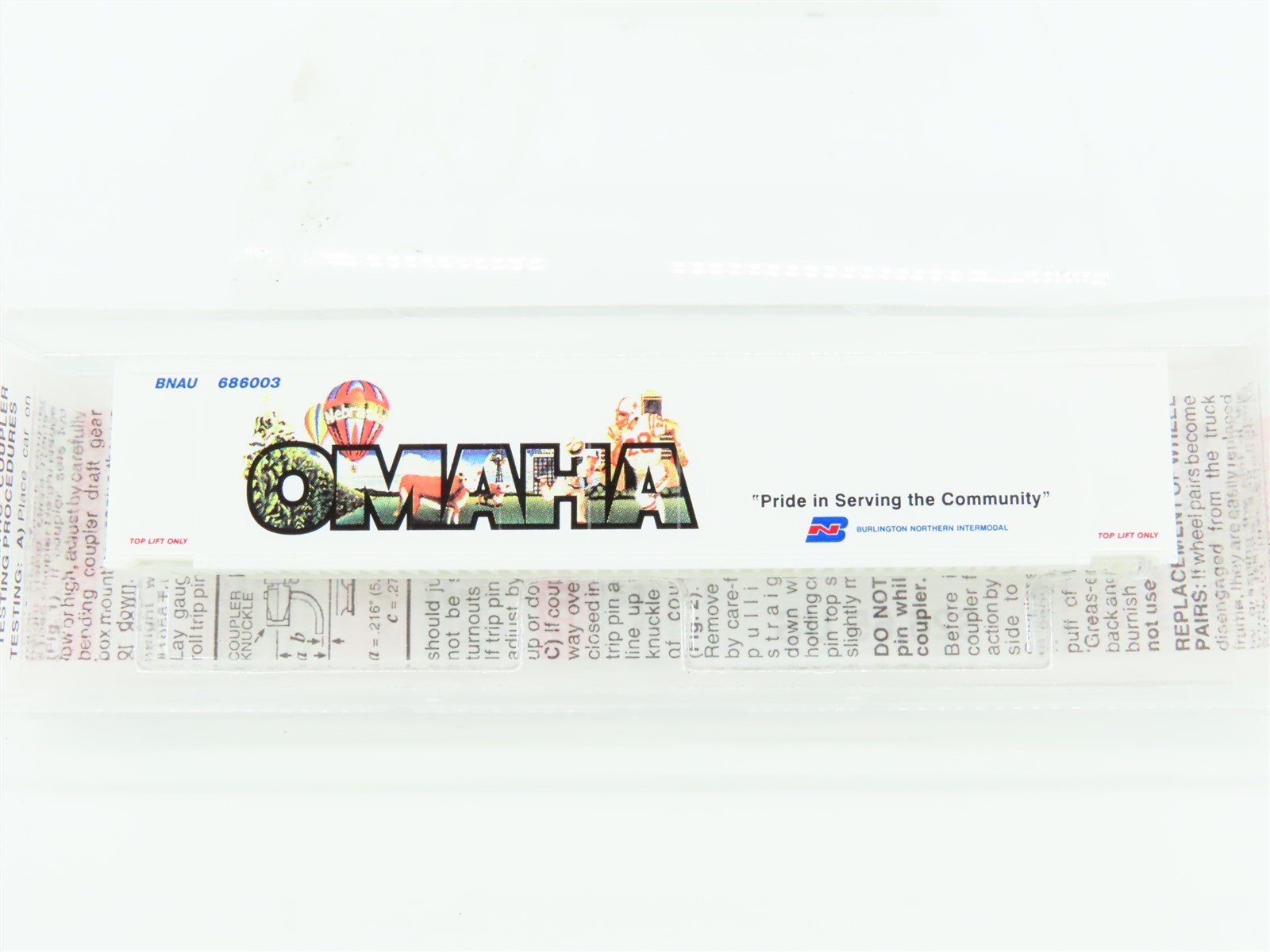 N Micro-Trains MTL 81720 BNAU Burlington Northern Omaha 48' Container #686003
