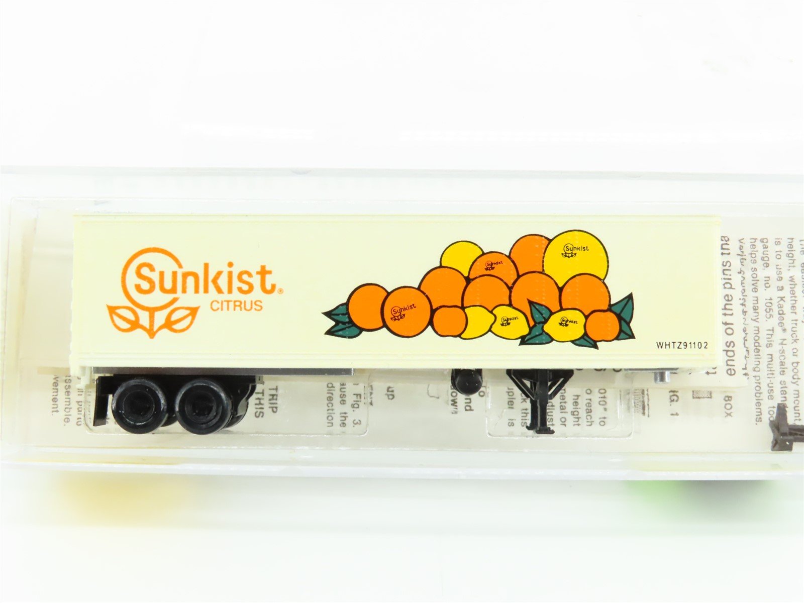 N Scale Kadee Micro-Trains MTL 66000 Sunkist Citrus 40' Van Trailer Custom