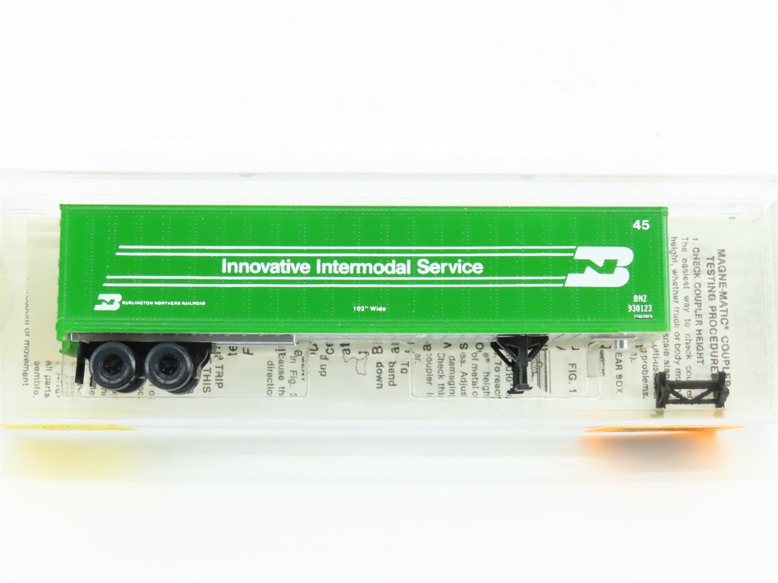 N Kadee Micro-Trains MTL 67000 BN Burlington Northern 45' Van Trailer Custom