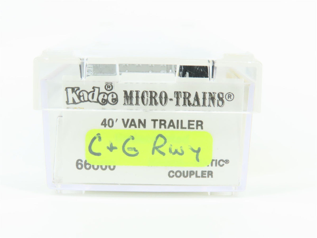 N Kadee Micro-Trains MTL 66000 C&amp;G Columbus &amp; Greenville 40&#39; Trailer Custom