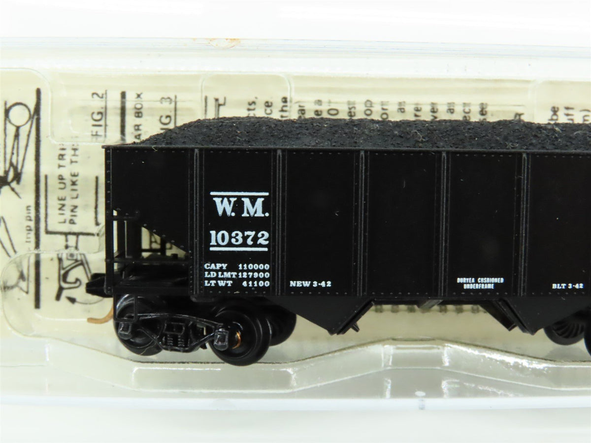 N Scale Kadee Micro-Trains MTL 56092 WM Western Maryland 2-Bay Hopper #10372