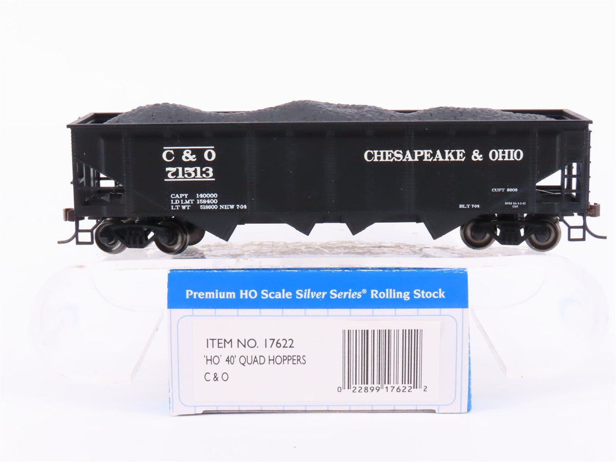 HO Scale Bachmann 17622 C&amp;O Chesapeake &amp; Ohio 4-Bay Hopper Car #71513 wCoal Load