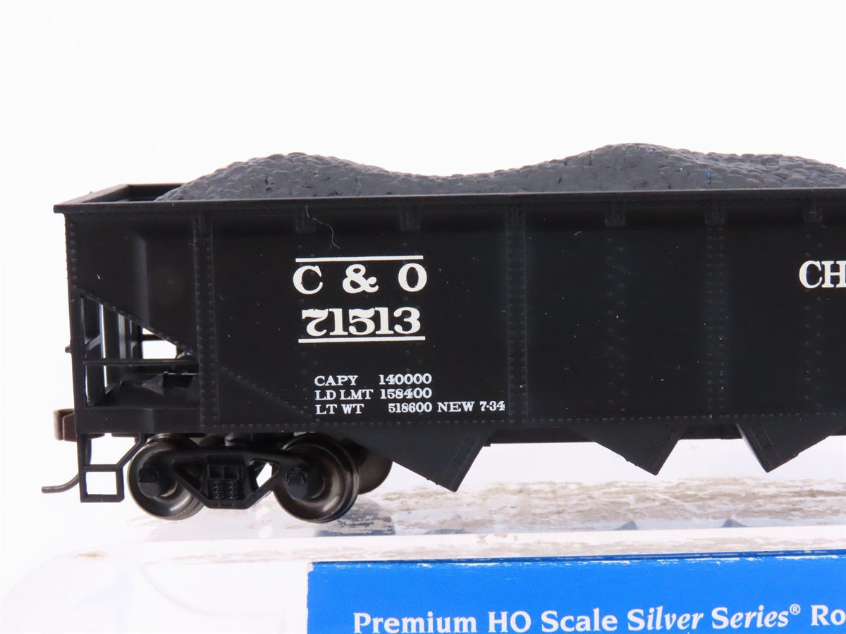 HO Scale Bachmann 17622 C&amp;O Chesapeake &amp; Ohio 4-Bay Hopper Car #71513 wCoal Load