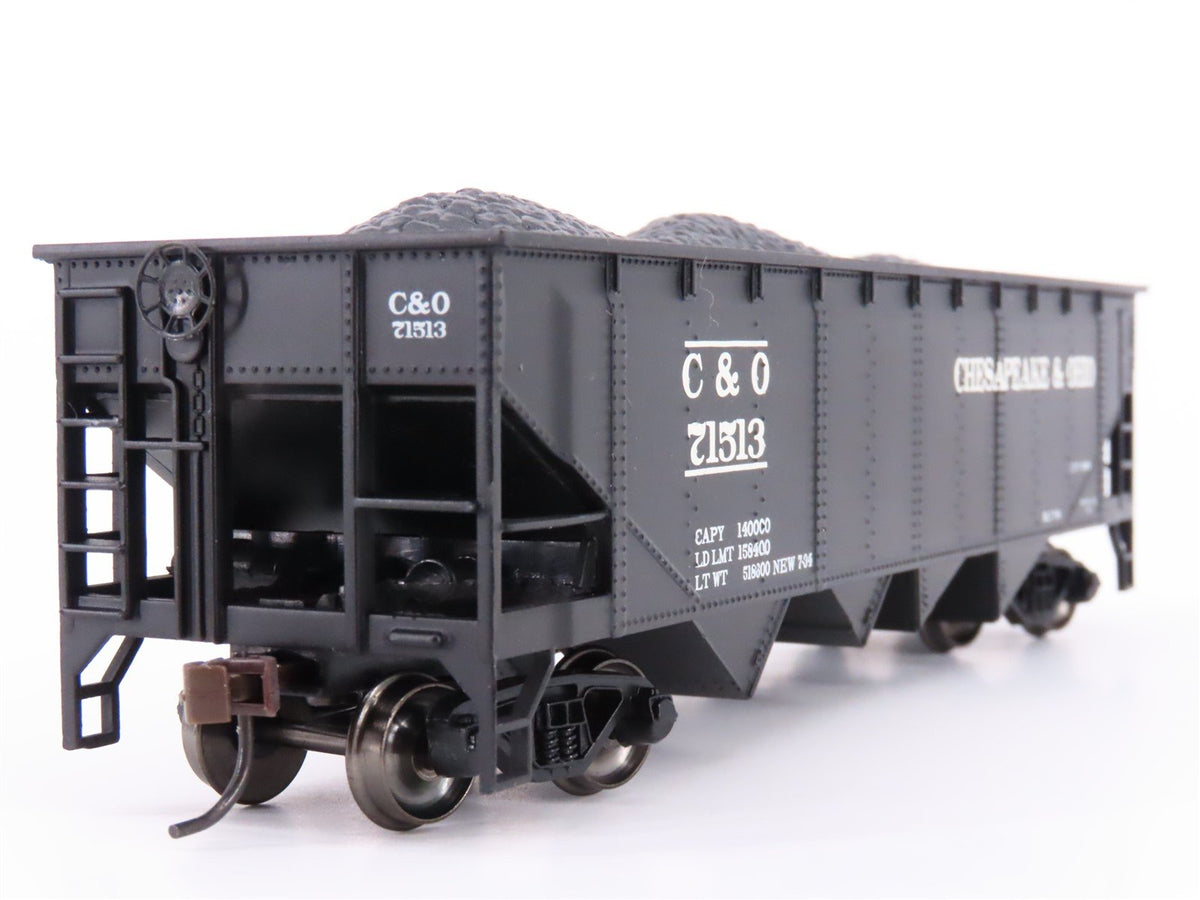 HO Scale Bachmann 17622 C&amp;O Chesapeake &amp; Ohio 4-Bay Hopper Car #71513 wCoal Load