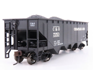 HO Scale Bachmann 17622 C&O Chesapeake & Ohio 4-Bay Hopper Car #71513 wCoal Load