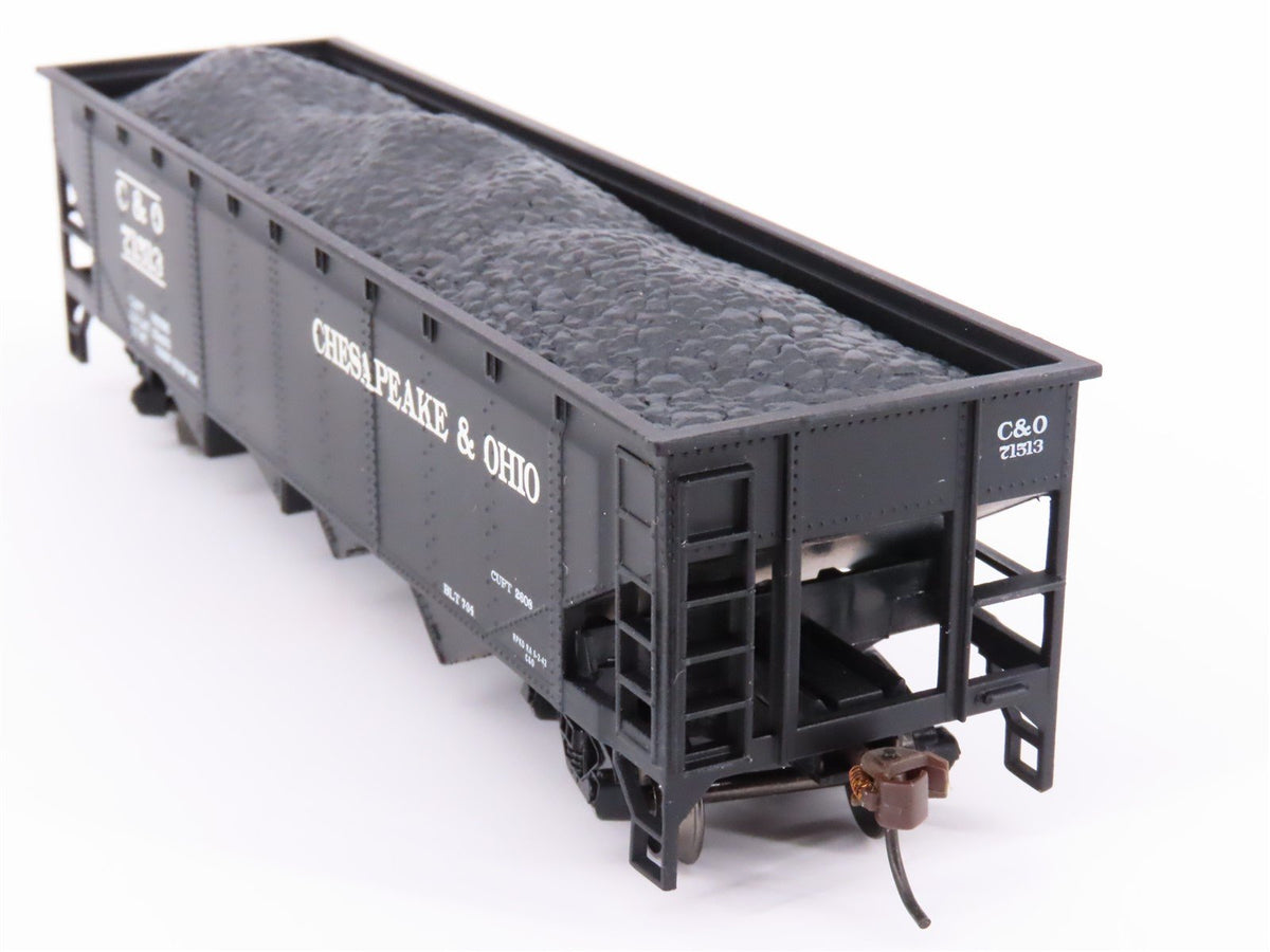 HO Scale Bachmann 17622 C&amp;O Chesapeake &amp; Ohio 4-Bay Hopper Car #71513 wCoal Load