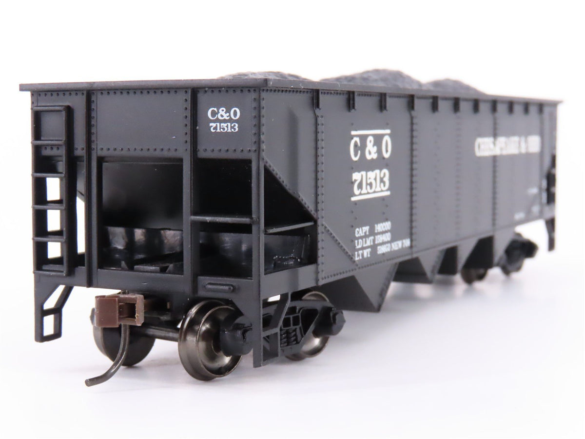 HO Scale Bachmann 17622 C&amp;O Chesapeake &amp; Ohio 4-Bay Hopper Car #71513 wCoal Load