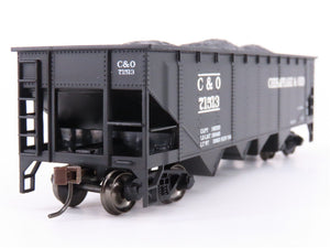 HO Scale Bachmann 17622 C&O Chesapeake & Ohio 4-Bay Hopper Car #71513 wCoal Load