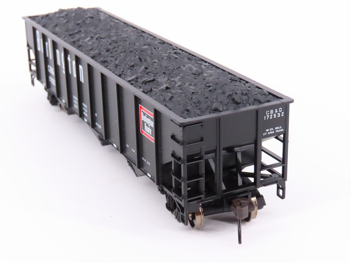 HO Scale Atlas Trainman 1188 CBQ Burlington Route 3-Bay Hopper #172532 w/ Load