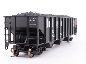 HO Scale Atlas Trainman 1188 CBQ Burlington Route 3-Bay Hopper #172532 w/ Load