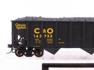 HO Scale Atlas Trainman 1191 C&O Chessie System 70-Ton 3-Bay Hopper Car #143733