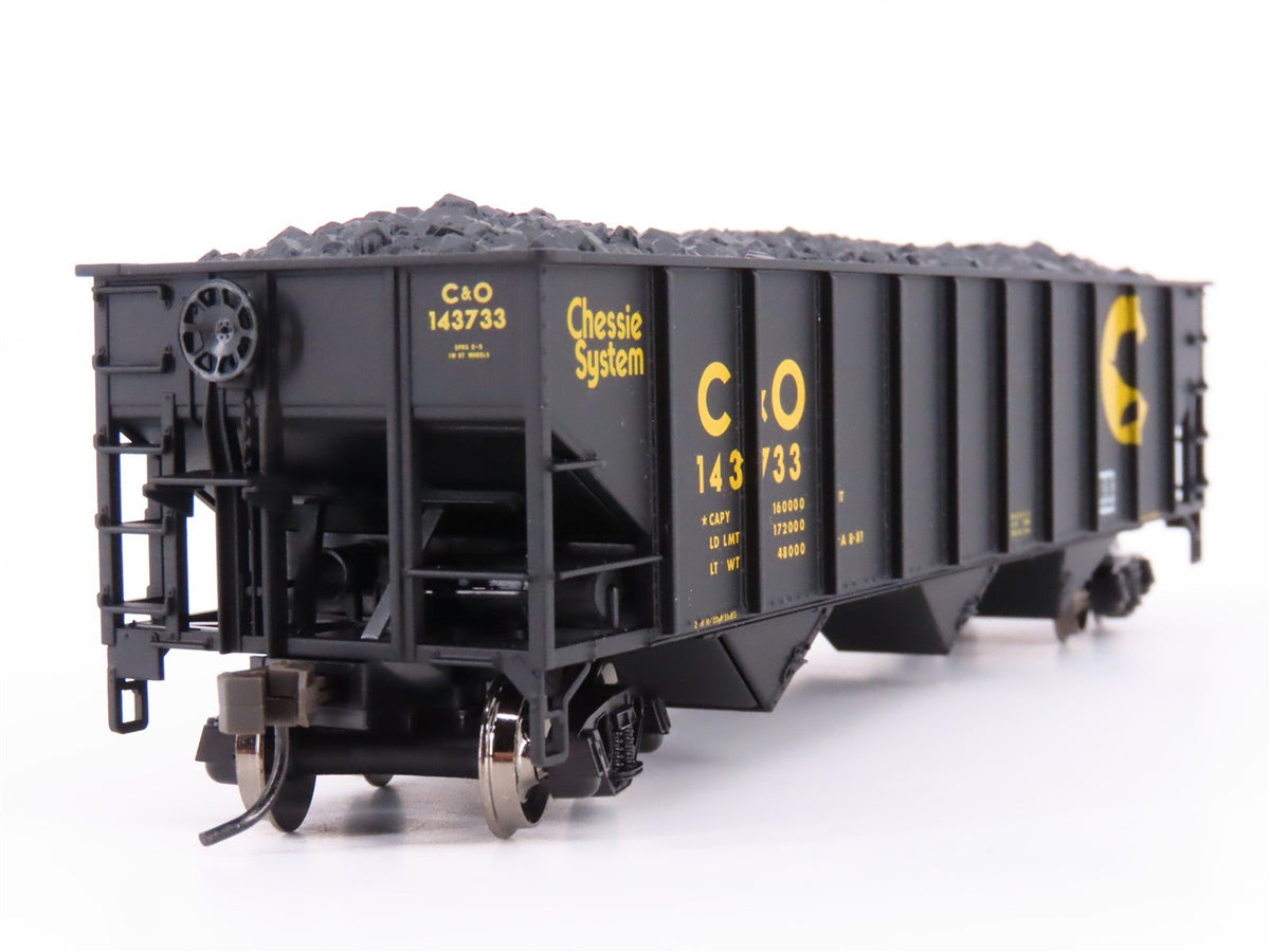 HO Scale Atlas Trainman 1191 C&amp;O Chessie System 70-Ton 3-Bay Hopper Car #143733