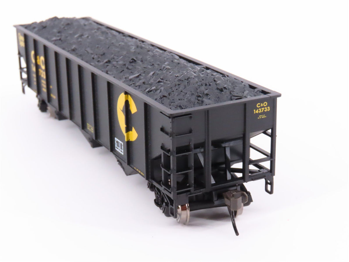 HO Scale Atlas Trainman 1191 C&amp;O Chessie System 70-Ton 3-Bay Hopper Car #143733