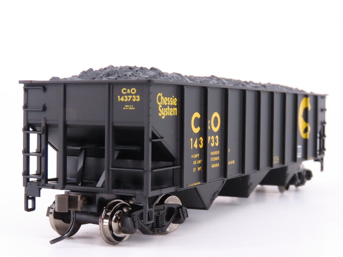 HO Scale Atlas Trainman 1191 C&amp;O Chessie System 70-Ton 3-Bay Hopper Car #143733