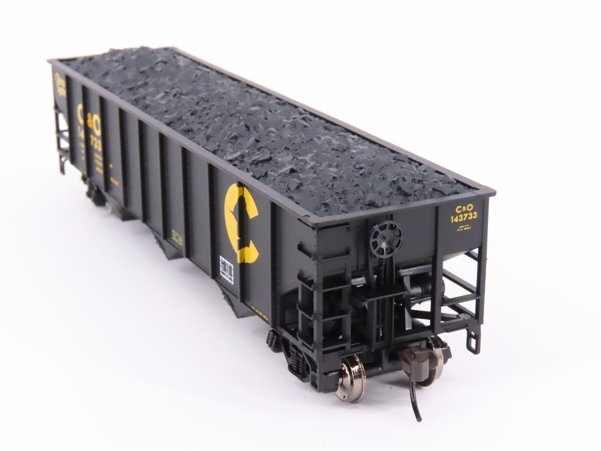 HO Scale Atlas Trainman 1191 C&amp;O Chessie System 70-Ton 3-Bay Hopper Car #143733