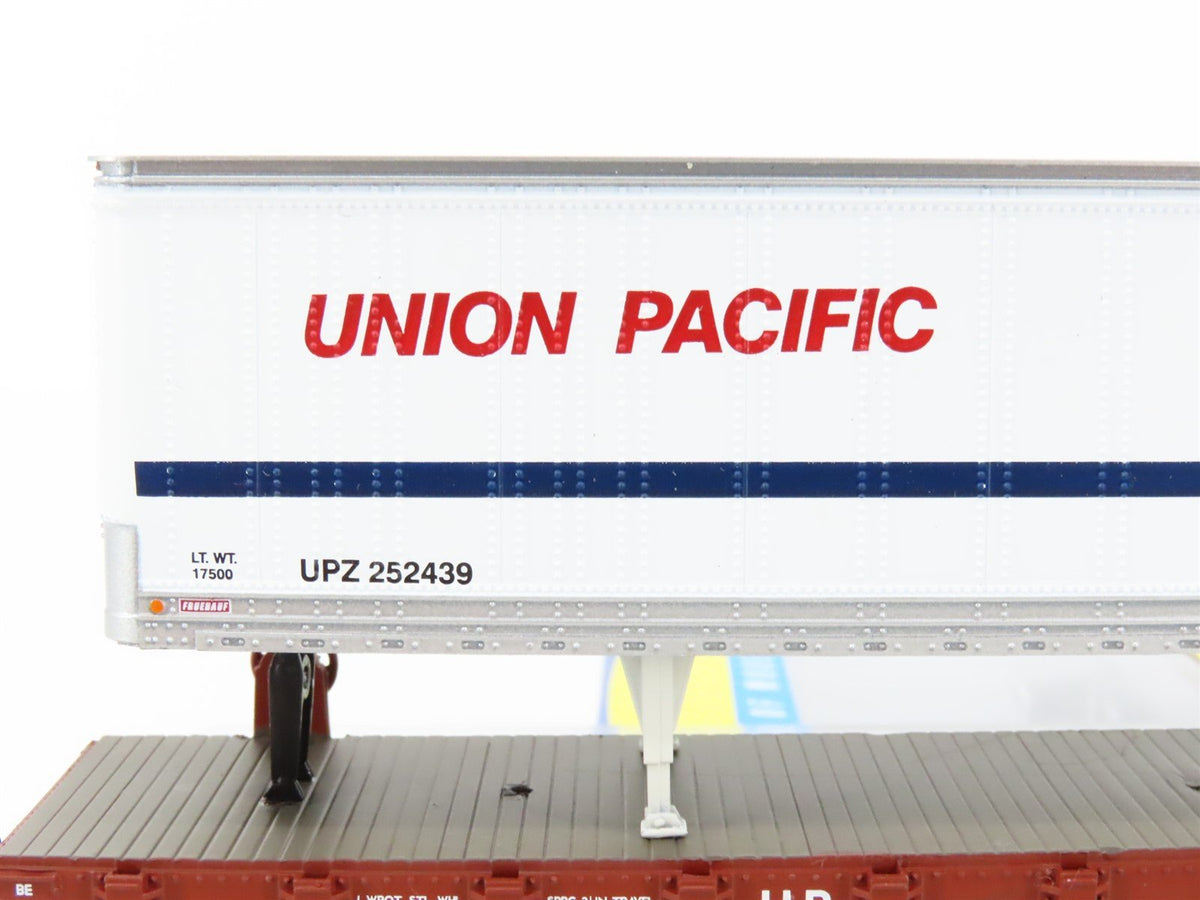 HO Scale Athearn RTR 92071 UP Union Pacific 50&#39; Flatcar #53471 w/ Trailer