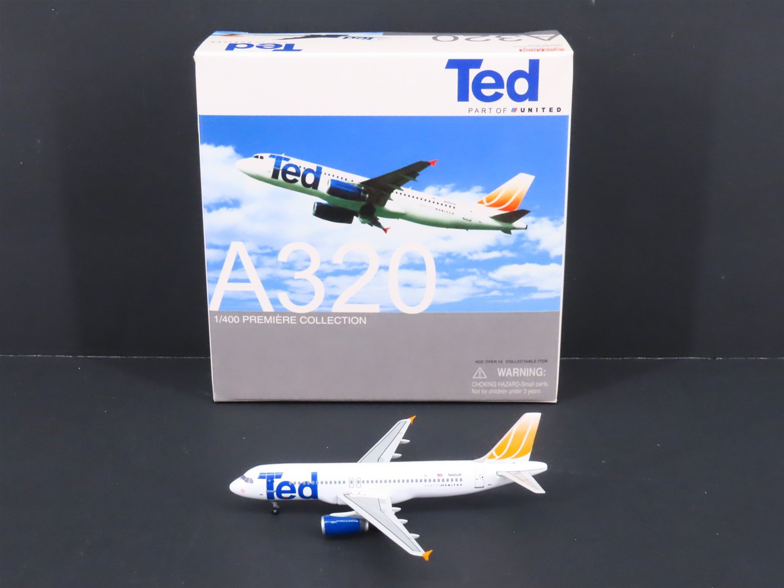 1:400 Scale Dragon Wings 55639 Die-Cast 55639 Ted (United) Airbus A320 Airliner