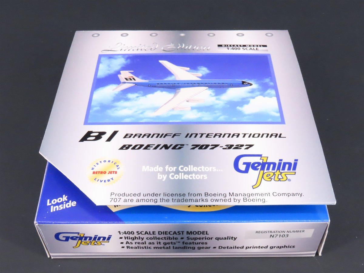 1:400 GeminiJets Limited Edition GJBNF214 Brannif Int&#39;l Boeing 707-327 Airliner