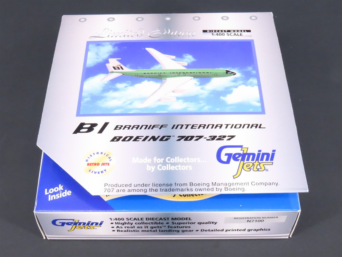 1:400 Gemini Jets Limited Edition GJBNF212 Brannif Int&#39;l Boeing 707-327 Airliner