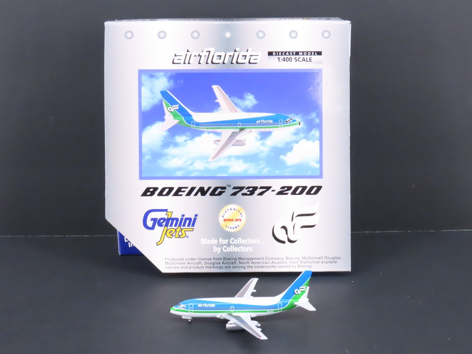 1:400 Scale Gemini Jets GJAFL132 Diecast Air Florida Boeing 737-200 Airliner