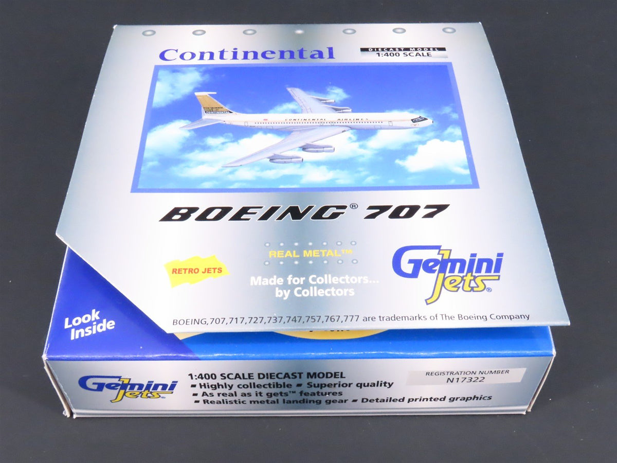 1:400 GeminiJets GJCOA054 Die-Cast Continental &quot;Golden Jet&quot; 707-321C Airliner