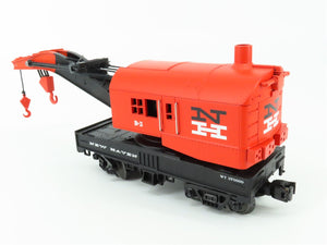 O27 Gauge 3-Rail MTH RailKing 30-79347/79351 NH New Haven Crane w/ Boom Tender