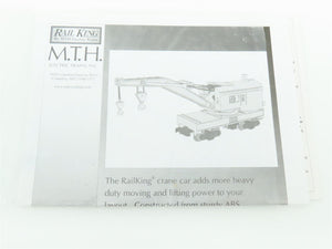 O27 Gauge 3-Rail MTH RailKing 30-79347/79351 NH New Haven Crane w/ Boom Tender