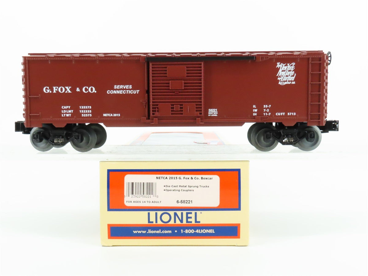 O Gauge 3-Rail Lionel 6-58221 NH G. Fox &amp; Co. 40&#39; Box Car - NETCA 2015 Car