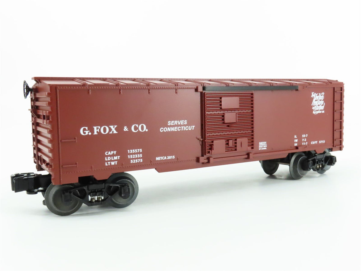 O Gauge 3-Rail Lionel 6-58221 NH G. Fox &amp; Co. 40&#39; Box Car - NETCA 2015 Car