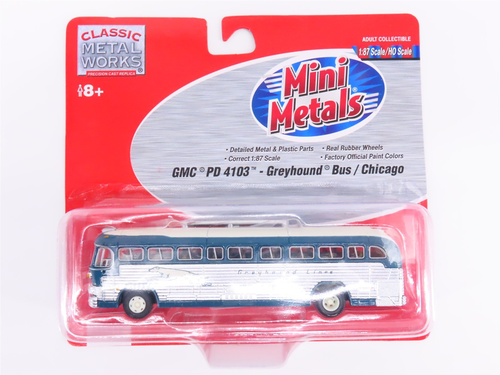 HO Scale CMW Mini Metals #32103 GMC PD 4103 Greyhound Bus - Chicago