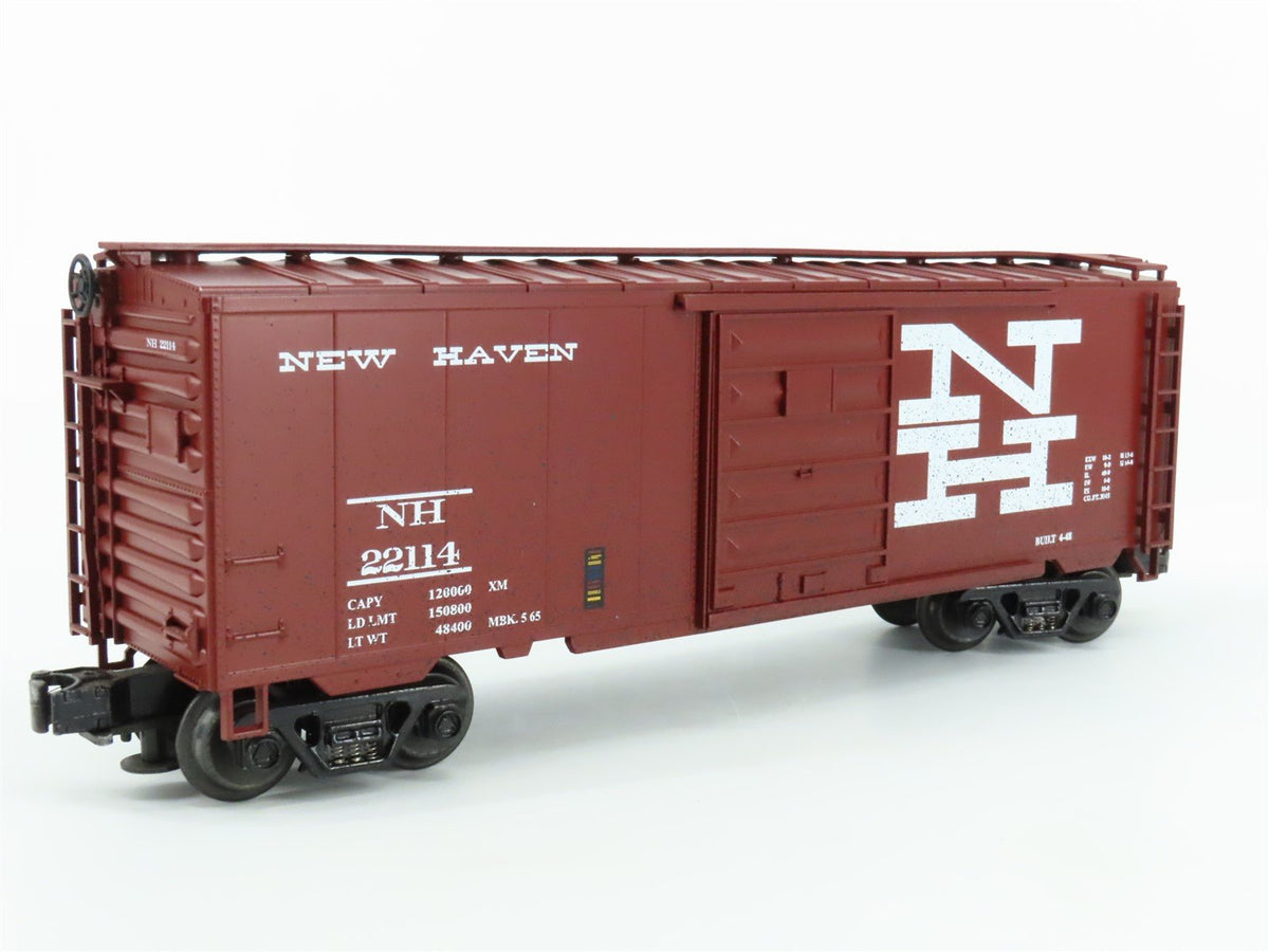 O Gauge 3-Rail MTH 20-93015 NH New Haven 40&#39; Single Door Box Car #22114