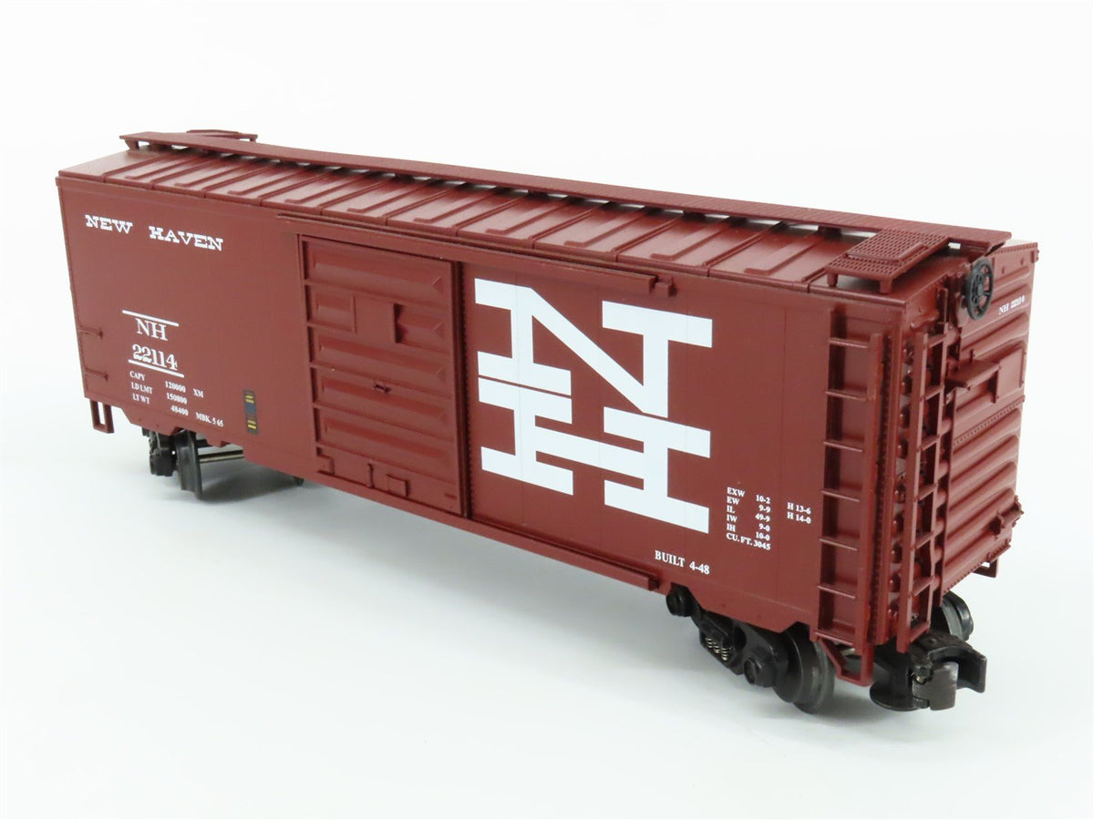 O Gauge 3-Rail MTH 20-93015 NH New Haven 40&#39; Single Door Box Car #22114