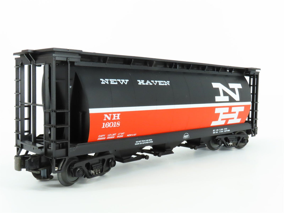 O Gauge 3-Rail MTH 20-90027B NH New Haven 3-Bay Cylindrical Hopper #16018