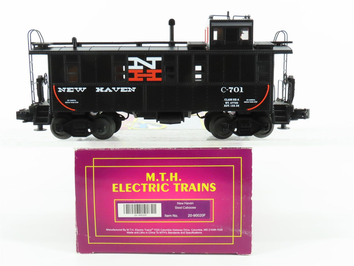 O Gauge 3-Rail MTH 20-90020F NH New Haven NE6 Offset Cupola Steel Caboose #C-701