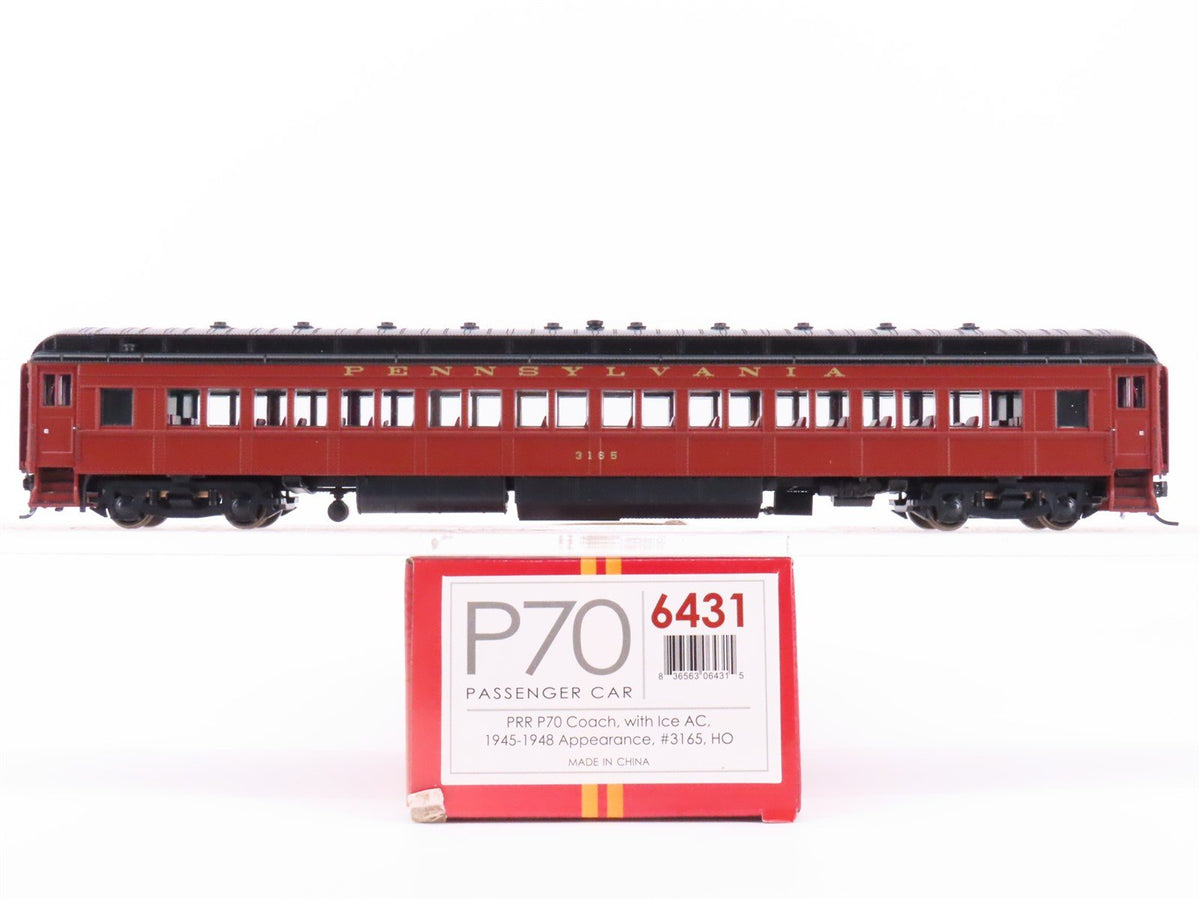 HO Scale Broadway Limited BLI #6431 PRR Pennsylvania P70 Coach Passenger #3165