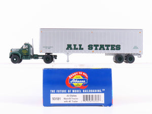 HO 1/87 Scale Athearn #93181 All States Mack B Tractor w/ 40' Trailer