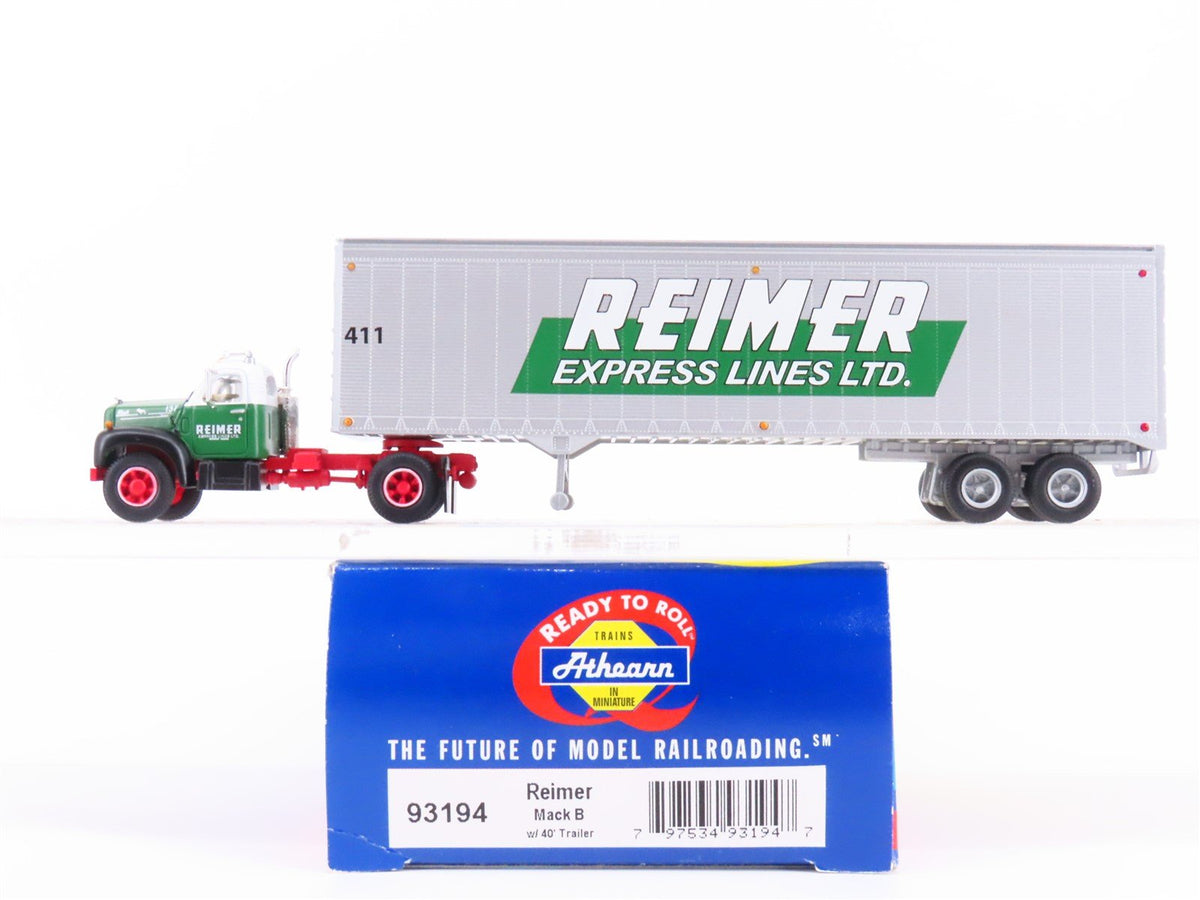 HO 1/87 Scale Athearn #93194 Reimer Mack B Tractor w/ 40&#39; Trailer